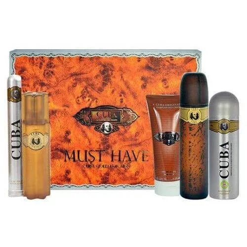 Cuba Original Cuba Gold Must Have Eau de Toilette, 100 ml + Eau de Toilette, 35 ml + Deodorant, 200 ml + Gel de duș, 200 ml + Aftershave, 100 ml — preț și oferte