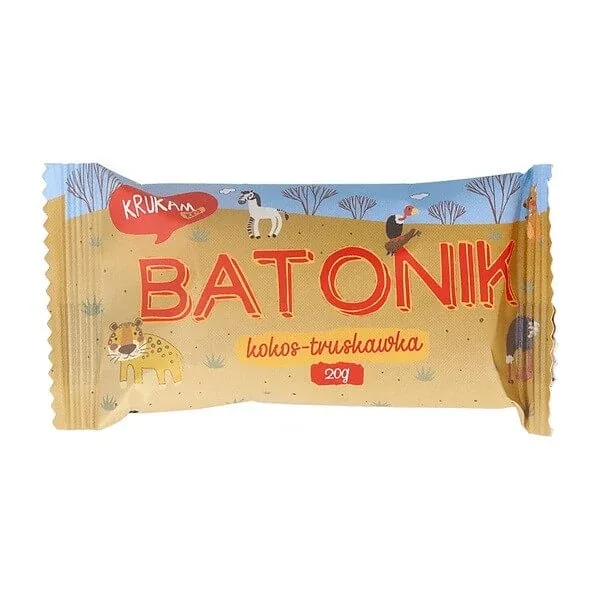 KruKam Baton cu date, nucă de cocos, căpșuni, 20 g — preț și oferte