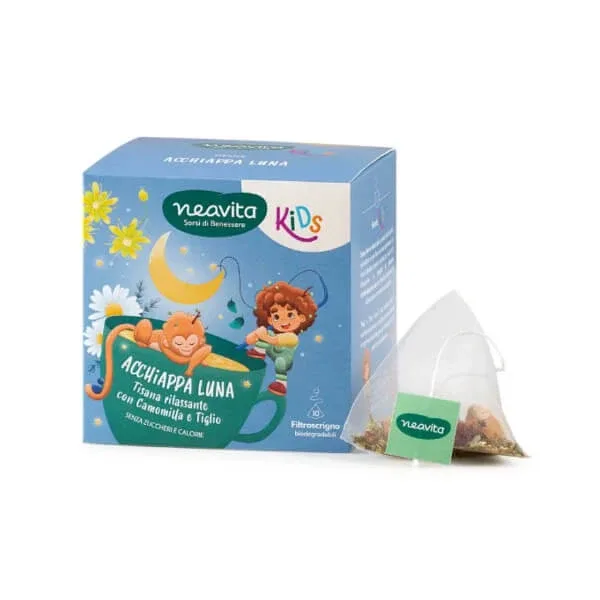 Neavita Kids - Mooncatcher Ceai relaxant din plante cu mușețel și lămâie pentru copii de la 3 ani, 10 FiltreWriter — preț și oferte