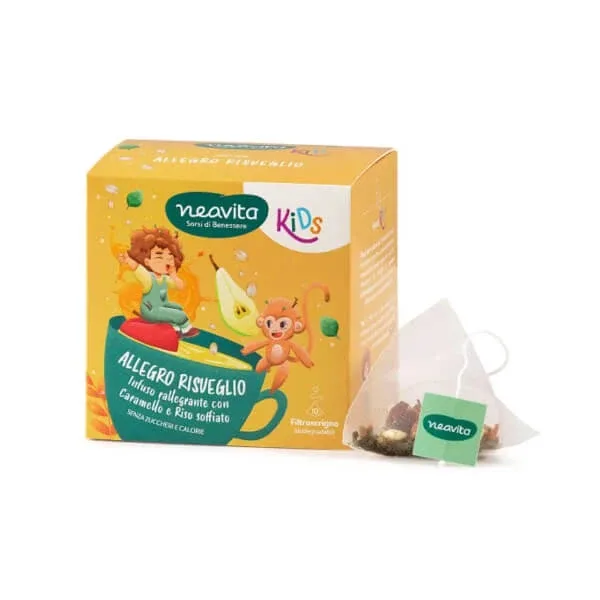 Neavita Kids - Infuzie de trezire veselă cu caramel și ceai din plante de orez pufos pentru copii de la 3 ani, 10 filtreWriter — preț și oferte
