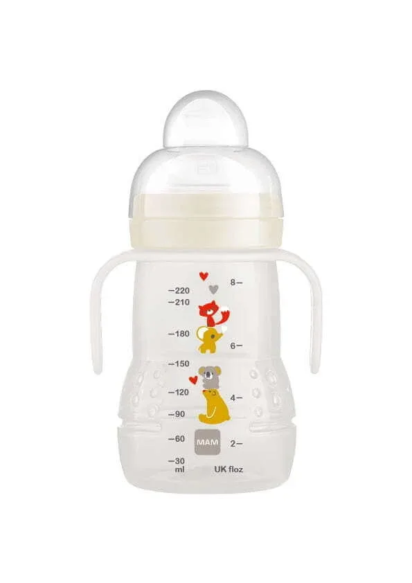 MAM Transition Bottle Trainer cu mamelon și piesă bucală 4+ luni 450U 220ml — preț și oferte