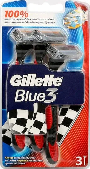 Lame de ras de unică folosință GILLETTE Blue 3 Plus Red 3 bucăți — preț și oferte