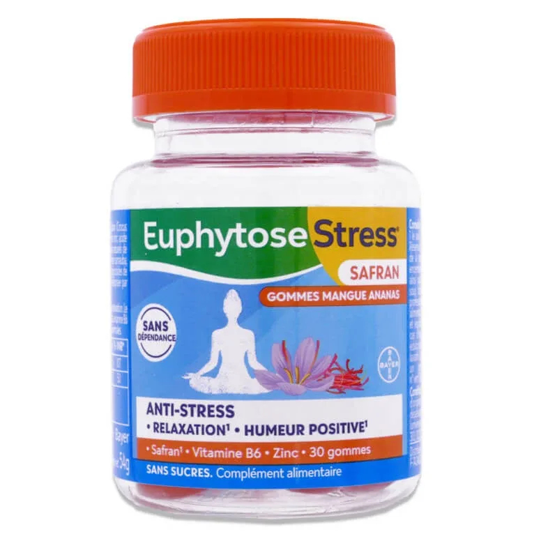 EUPHYTOSE STRESS SAFRAN 30 de gumă de mestecat cu aromă de mango și ananas — preț și oferte