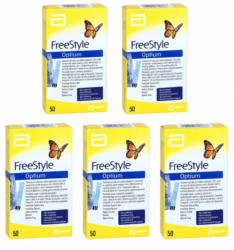 Abbott FreeStyle Optium Benzi de test 5x50 buc — preț și oferte