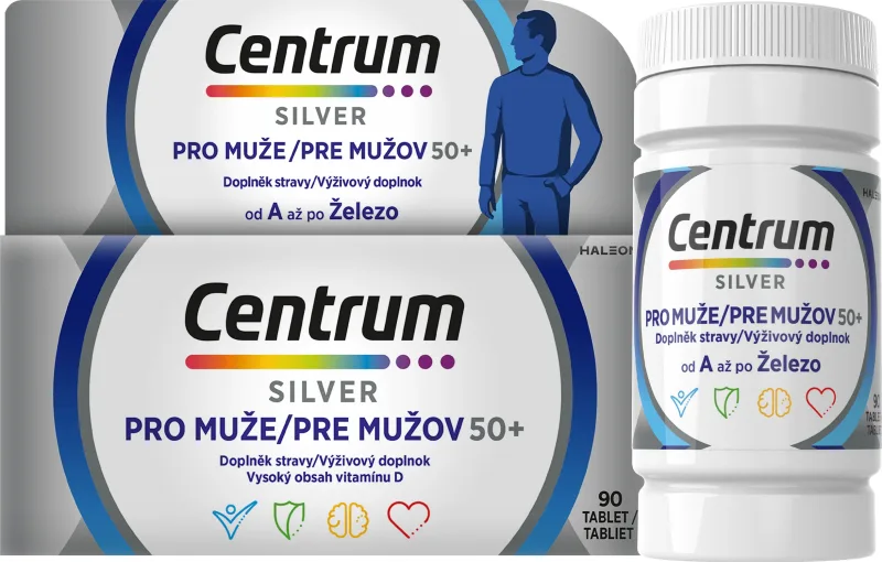 Centrum multivitamine pentru bărbați 50+, 90 comprimate — preț și oferte