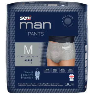 Seni Man Pants, chiloți absorbanți pentru bărbați, mărimea M, 80-110 cm, 30 bucăți
