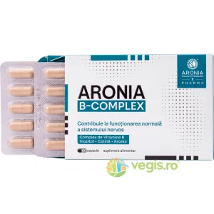 Aronia B-Complex - 8 Vitamine B + Aronia pentru Sistemul Nervos, Reducerea Oboselii si Mai Multa Energie 30cps