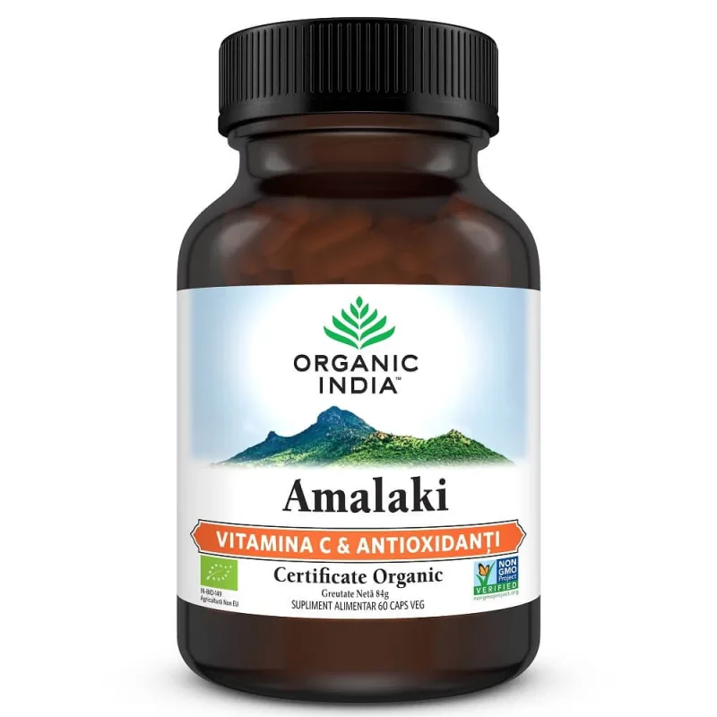 Amalaki Vitamina C si Antioxidanti Naturali, 60 capsule, Organic India — preț și oferte