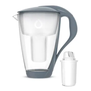 Dafi Crystal Led, ulcior cu filtru din sticlă, oțel, 2 l + filtru clasic, 1 buc