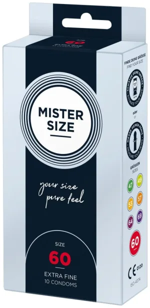 Mister Size, 60 mm prezervative, 10 bucăți