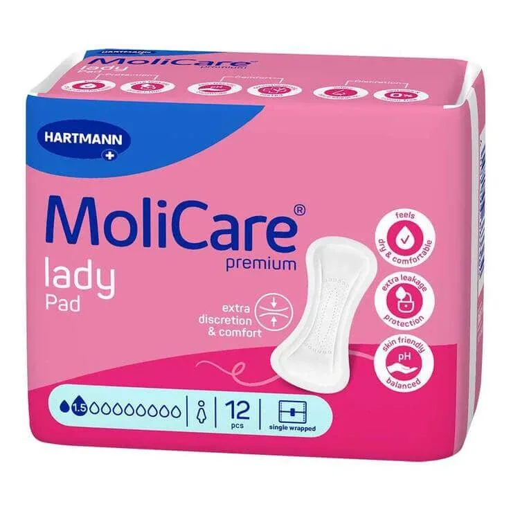 Molicare Premium lady Pad 1,5 picături, 12 buc. n.v. HARTMANN — preț și oferte