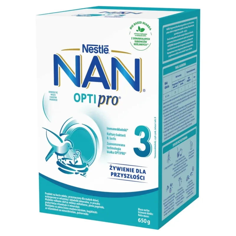 Nestle NAN Optipro 3, Formula de lapte Junior pentru copii peste 1 an, 650 g — preț și oferte