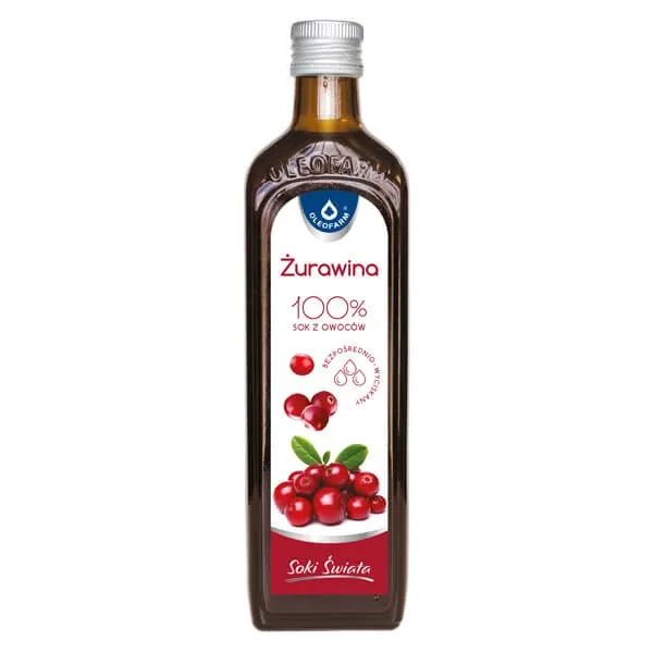 Oleofarm Juices of the World Cranberry, 100% suc de fructe, 490 ml — preț și oferte