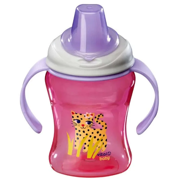 Pahar ușor de sorbit cu mânere detașabile 260 ml. Violet Vital Baby — preț și oferte