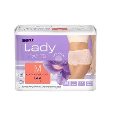 Chiloti absorbanti pentru femei Lady Pants, M, 10 bucati, Seni — preț și oferte