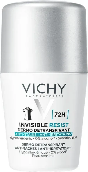 Vichy Invisible Resist 72H antiperspirant împotriva petelor și iritațiilor 50 ml
