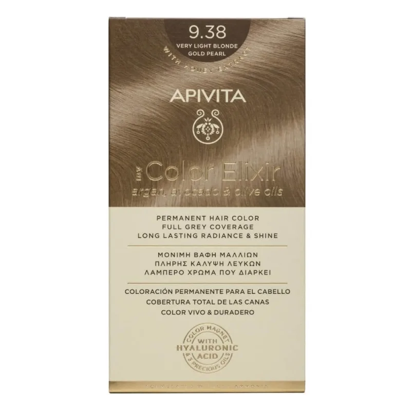 Apivita | My Color Elixir Permanent Hair Color No 9.38 Blonde Very Light Beige Pearl | 50ml — preț și oferte