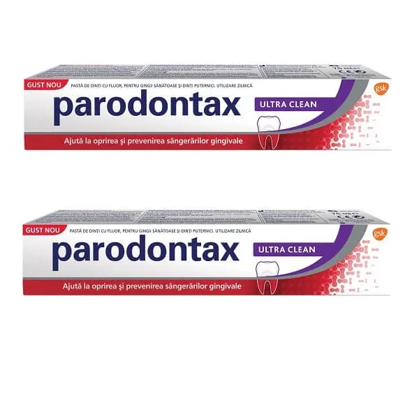 Pastă de dinți Ultra Clean Parodontax, 75 + 75 ml, Gsk — preț și oferte