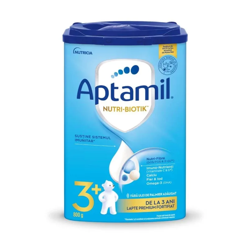 Lapte praf Aptamil Nutri-Biotik 3+, +3 ani, 800 g, Nutricia — preț și oferte