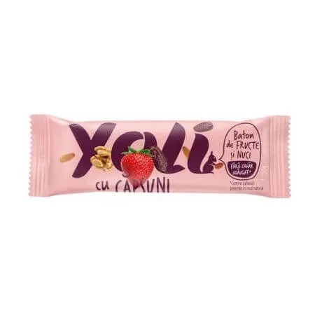 Baton de fructe cu capsuni fara zahar adaugat, 30 g, Yoli — preț și oferte