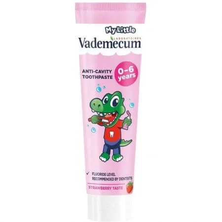 Pastă de dinți cu aromă de căpșuni pentru copii, 0 - 6 ani, 50 ml, Vademecum — preț și oferte