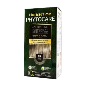 Herbal Time Phytocare, vopsea de păr 9N, blond deschis, 130 ml