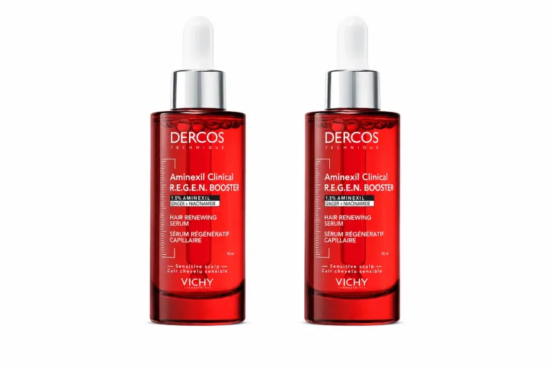 Aminexil Clinical R.E.G.E.N. Booster Dercos, 2x90 ml - serum capilar cu efect de regenerare, Vichy — preț și oferte