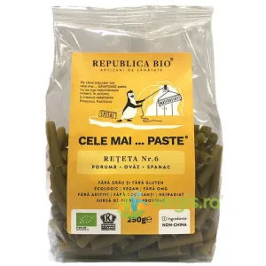 Cele mai…Paste Reteta nr.6 din Porumb, Ovaz, Spanac fara Gluten Ecologice 250g