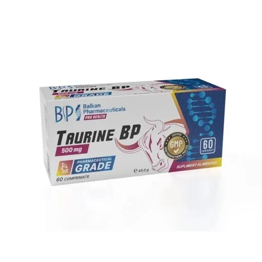 Taurine BP 500 mg, 60 Comprimate, Balkan Pharmaceuticals — preț și oferte
