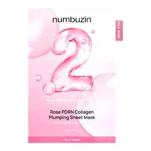 Masca de fata No.2 Rose PDRN Collagen Plumping Sheet, 33 ml, Numbuzin
