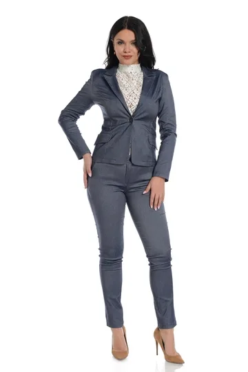 Costum dama DP20COS14D albastru denim, Dress to Impress | marimea 36 DRESS TO IMPRESS INFINITY — preț și oferte