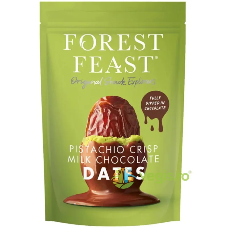 Curmale Invelite in Ciocolata cu Lapte si Fistic Crocant 120g FOREST FEAST — preț și oferte