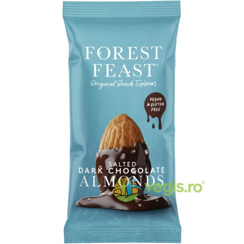 Migdale Sarate Invelite in Ciocolata Neagra 40g FOREST FEAST — preț și oferte