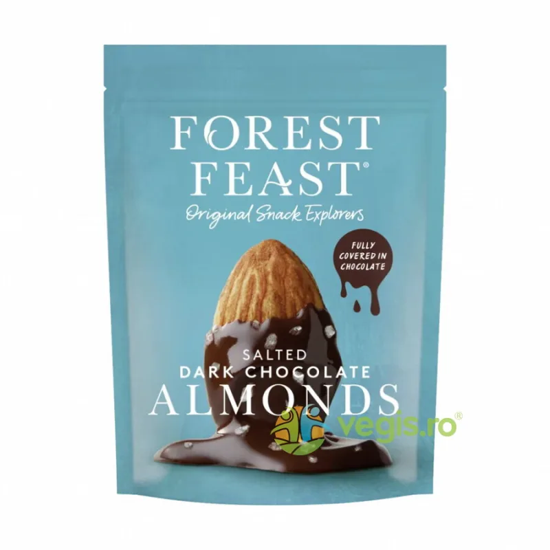 Migdale Sarate Invelite in Ciocolata Belgiana Neagra 120g FOREST FEAST — preț și oferte
