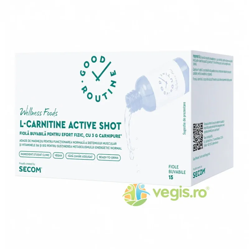 L-Carnitine Active Shot 15 fiole buvabile x 30ml GOOD ROUTINE — preț și oferte