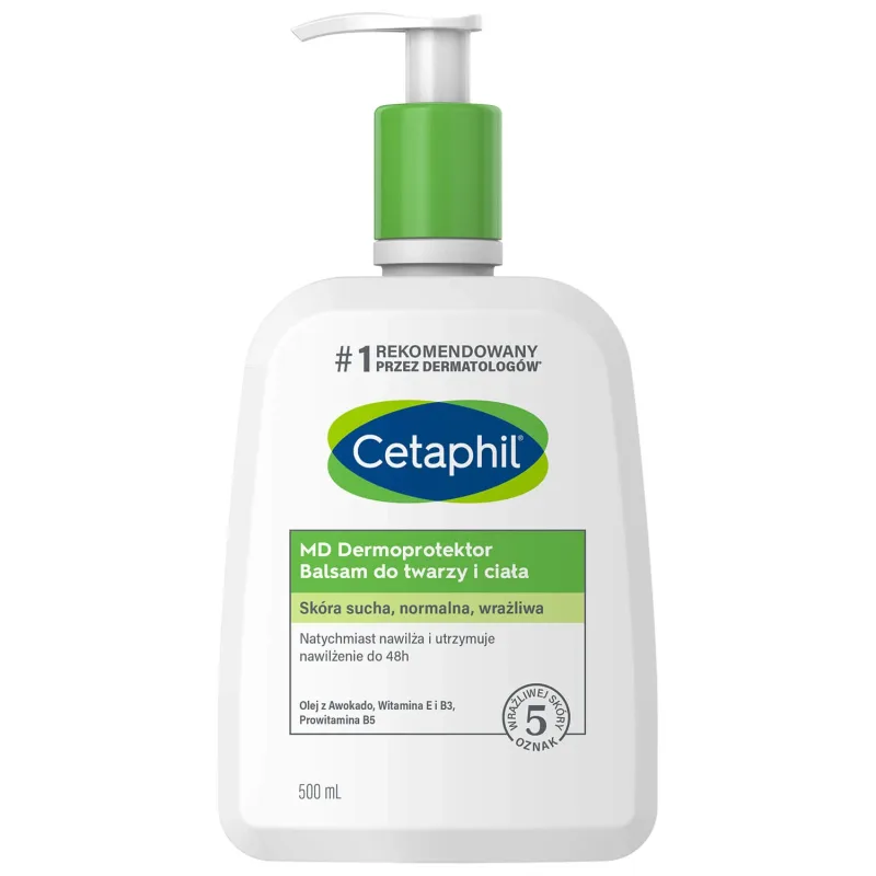 Cetaphil MD Dermoprotector, loțiune hidratantă pentru față și corp, piele uscată și sensibilă, cu pompă, 500 ml — preț și oferte