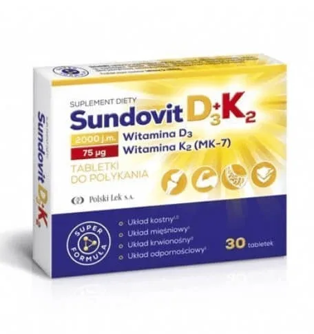Sundovit D3 + K2, 30 comprimate — preț și oferte