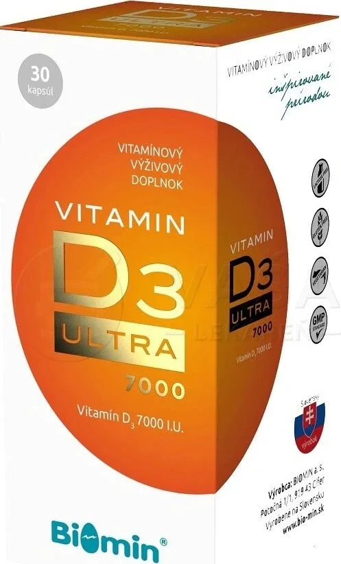 Biomin Vitamina D3 Ultra 7000 U.I. 1×30 cps , supliment alimentar — preț și oferte