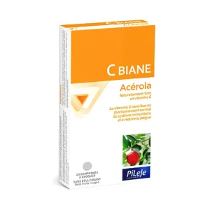 Pileje C Biane Acerola Taste Red Fruits Chewable Tablets X20 Goût Fruits Rouges 20 Comprimés à Croquer