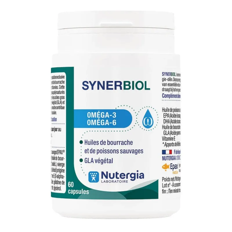 Nutergia Sinerbiol Omega 3 și Omega 6 60 capsule — preț și oferte