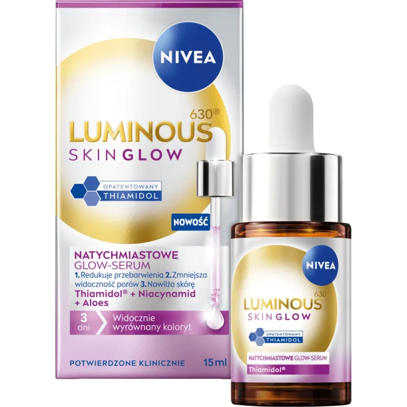 Nivea Luminous 630 Skin Glow, ser de strălucire instantanee, 15 ml — preț și oferte