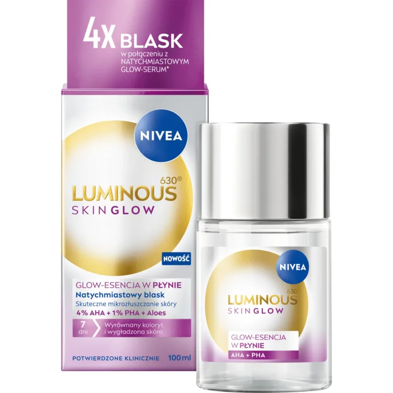 Nivea Luminous 630 Skin Glow, esență lichidă strălucitoare, 100 ml — preț și oferte