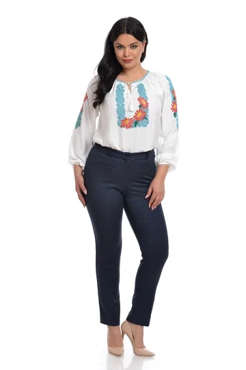 Pantaloni dama DV22PL19 bleumarin imprimeu tesatura, Dress to Impress | marimea 42 DRESS TO IMPRESS INFINITY — preț și oferte