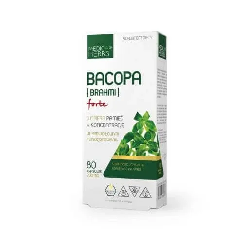 Medica Herbs Bacopa (Brahmi) Forte, 80 capsule — preț și oferte
