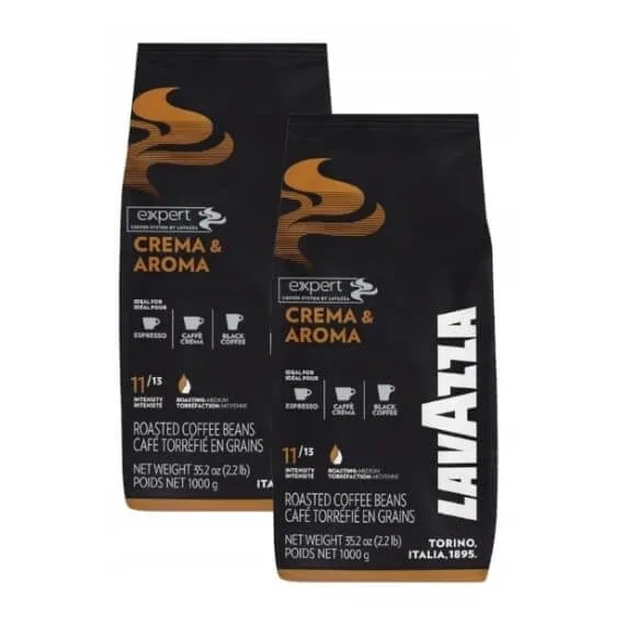 LAVAZZA Expert Crema & Aroma, boabe de cafea 1kg Multi-pack x2 — preț și oferte