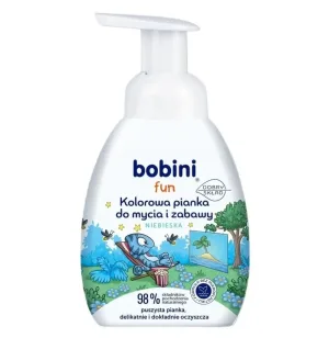 BOBINI Spumă colorată pentru spălat și jucat Albastru 300ml