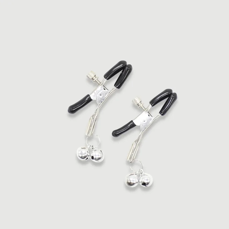 Cleme pentru sfârcuri cu clopoței metalici - argintiu — preț și oferte