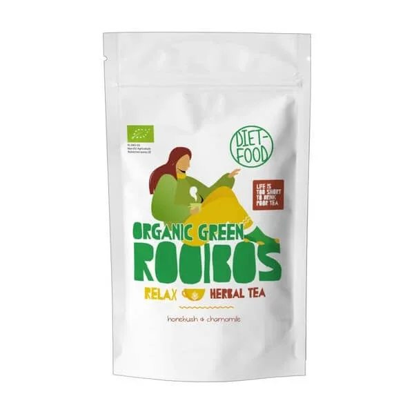 Diet-food, Organic Green Rooibos Relax, ceai rooibos, 100 g — preț și oferte