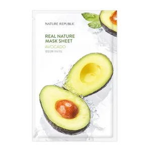 Nature Republic Real Nature Avocado – mască din țesătură hrănitoare și hidratantă, 23 g