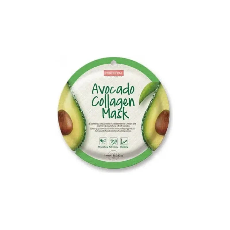 Purederm Avocado collagen mask – mască facială cu avocado — preț și oferte